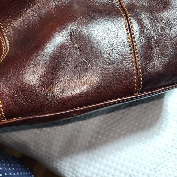 TUSCANY LEATHER  EUC XL TRAVEL WEEKENDER BAG - Picture 8 of 12